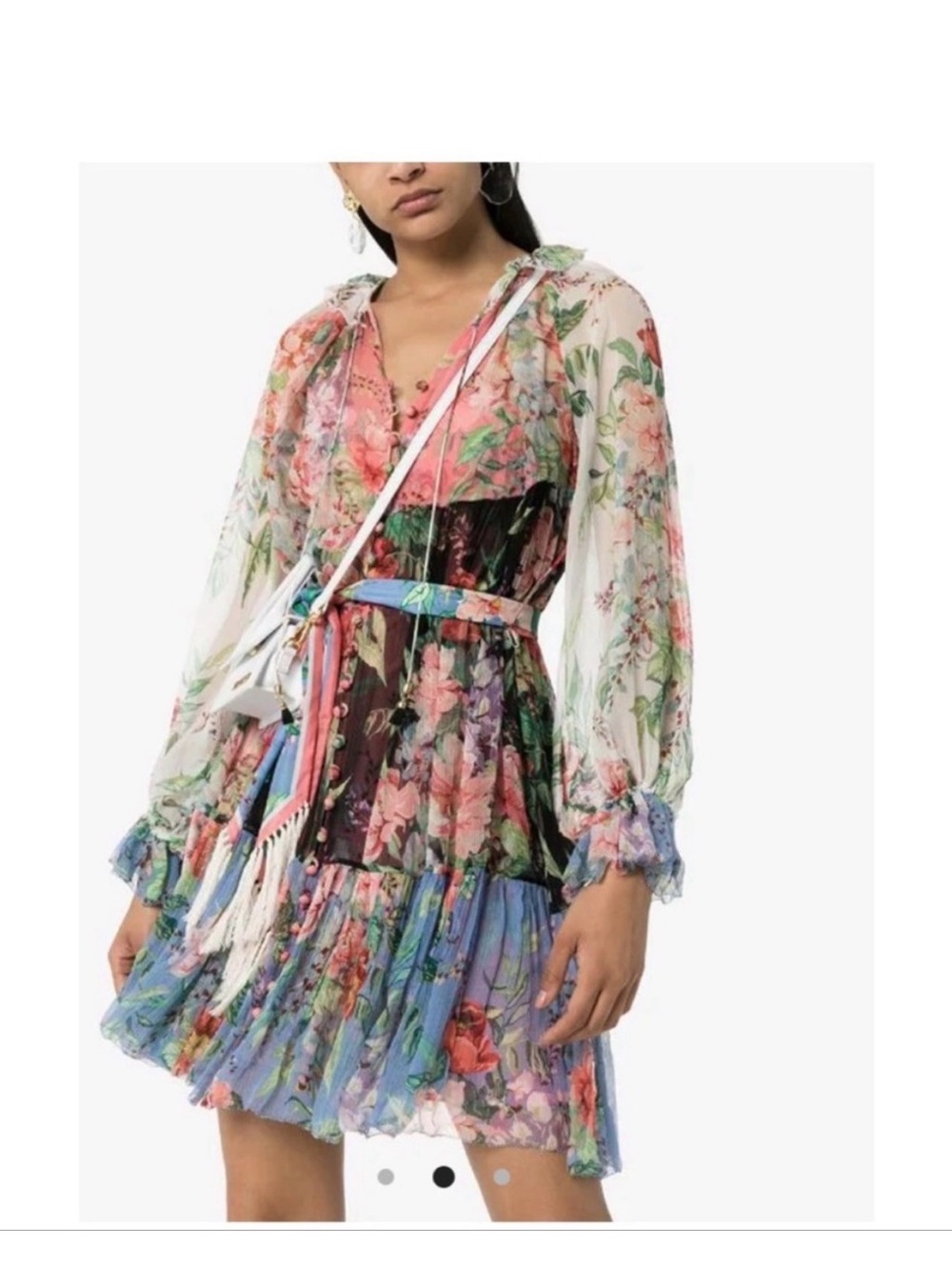 Zimmerman Bellitude Belted Floral Dress Sz 0 NWOT - Picture 2 of 6